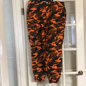 Orange Camo Joggers